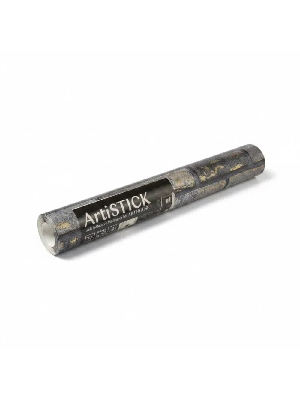 Arthouse Navy Gold Brick Wallpaper Peel & Stick Roll 6m x 53cm Brand New